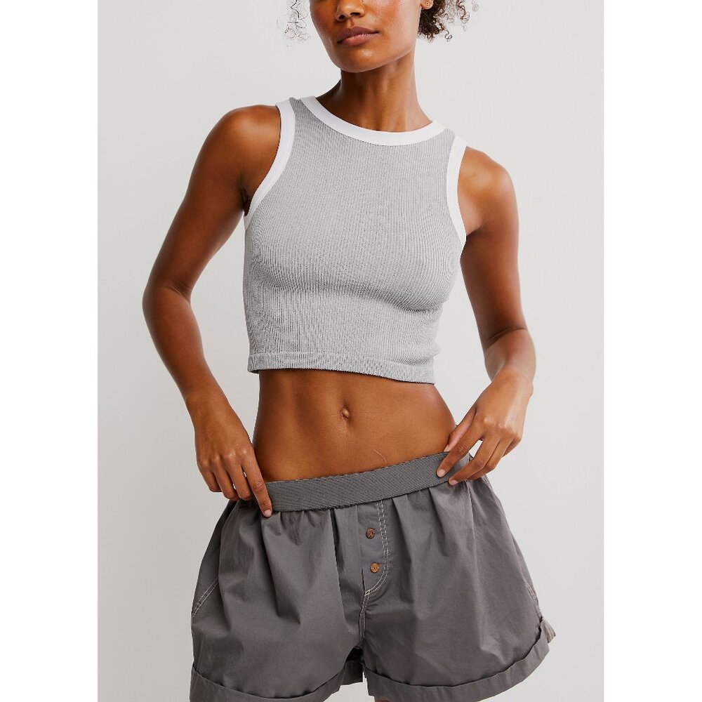 FREE PEOPLE NWT Make It Happen Brami / Gray & White Combo Size M/L